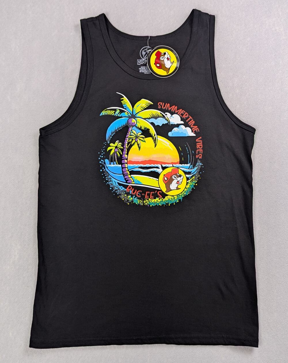 NWT Buc-ee's Summertime Vibes Black Tank Top Small
